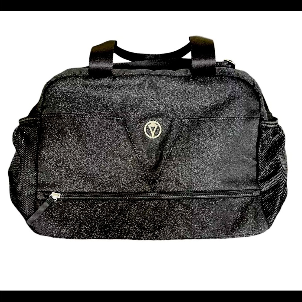 New Ivivva by LULULEMON Black Duffel Weekender Travel Gym Bag Sparkle Shimmer
